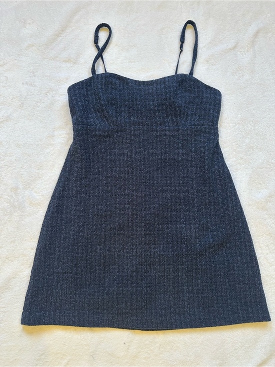 Abercrombie & Fitch Dresses & Skirts - Textured Navy Mini Dress with Adjustable Spaghetti Straps and built in shorts